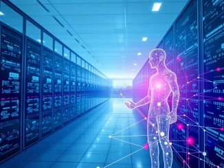 AI agent interacting with new execution infrastructure for verifiable outcomes, concept by Sui Foundation.