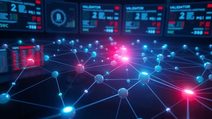 Sui network outage analysis showing blockchain validator consensus disruption visualization