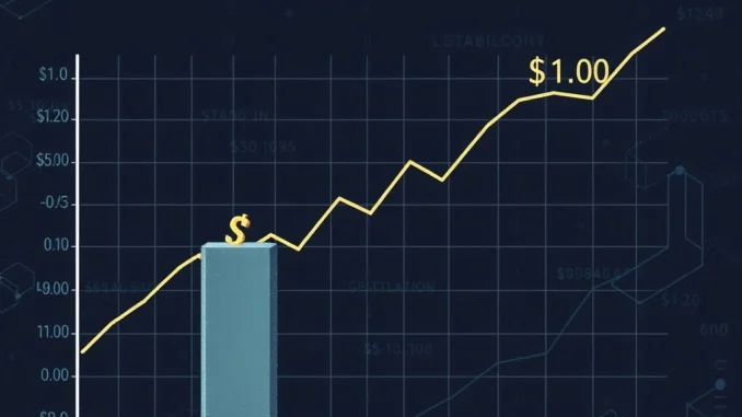 Graphic illustrating the sUSD depeg crisis as the stablecoin value falls sharply from its $1 peg.