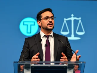 Tether CEO Paolo Ardoino explains the company's neutral stance in the stablecoin yield debate at a conference.