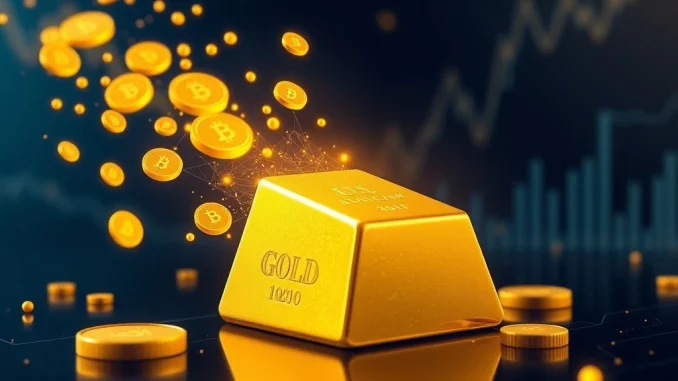 Tokenized gold market growth analysis showing 177% surge in 2025 market capitalization
