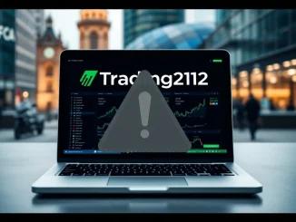 Trading212 platform interface with FCA regulatory warning for crypto ETN license oversight.