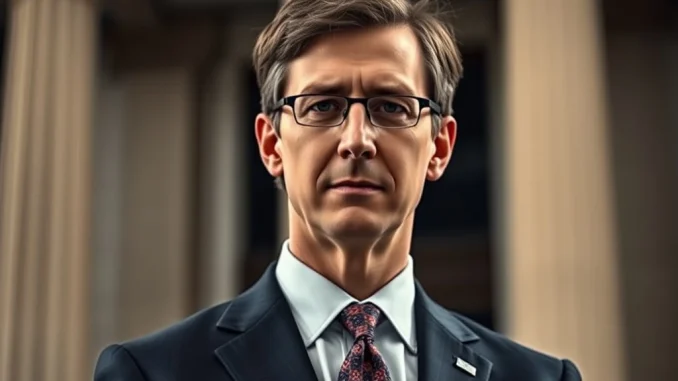 Kevin Warsh, nominated as Federal Reserve Chair by President Trump, in a formal portrait.