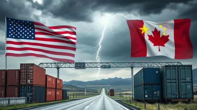 Trump threatens 100% tariff on Canadian goods over potential China trade deal, impacting US-Canada relations.