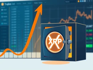 Graph showing record XRP withdrawal addresses from Upbit exchange, indicating potential investor accumulation.