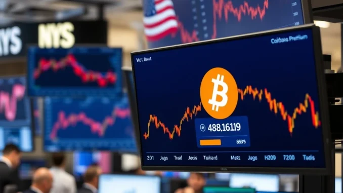 Analysis of weak Bitcoin demand in US markets showing Coinbase Premium indicator trends