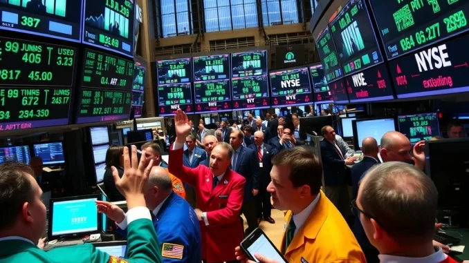 US Stock Market Climbs: Major Indices Close Higher Amid Economic Resilience Trading activity on the floor of the New York Stock Exchange as US major indices post gains.