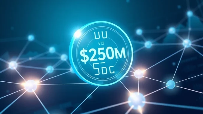 Analysis of 250 million USDC stablecoin minting event and its market impact