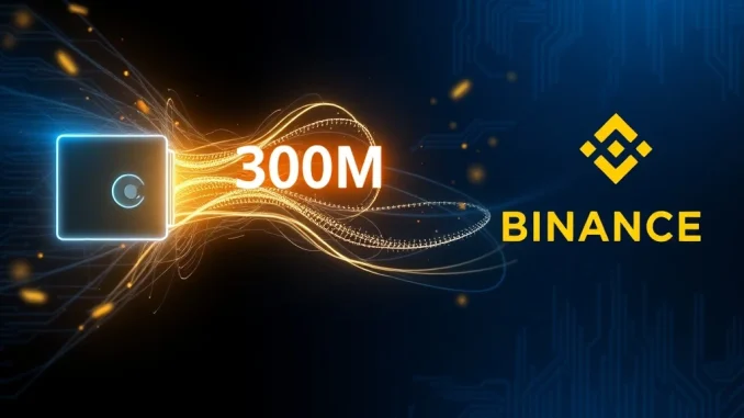 Analysis of a major 300 million USDC stablecoin transfer to the Binance cryptocurrency exchange