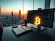 VanEck's cautious Bitcoin outlook analysis on desk with financial charts for 2025