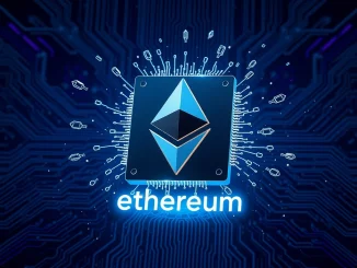 Quantum computer threatening Ethereum blockchain security with cryptographic keys breaking apart