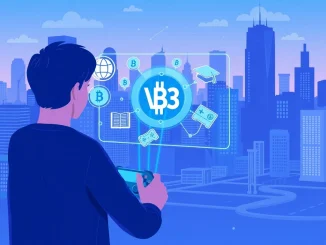 Educational Web3 gaming quest interface showing blockchain integration and learning progression