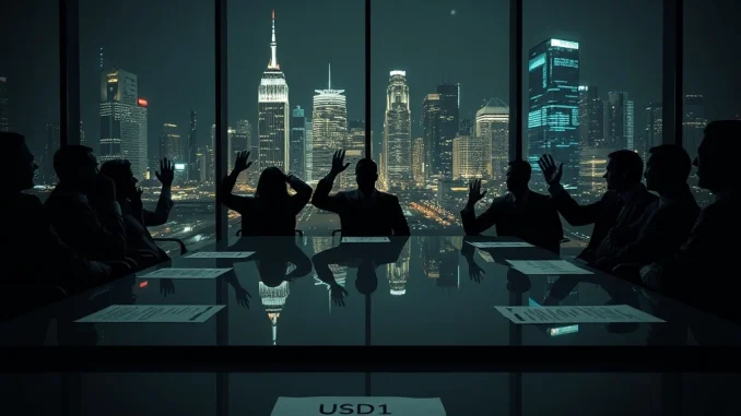 Controversial WLFI governance vote for USD1 stablecoin passes with restricted token holder participation.