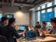 Developers collaborating at the World Build Korea Hackathon in Seoul to build verified human Web3 services using Worldcoin's World ID.