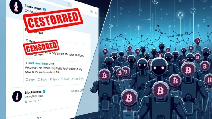 X Crypto Censorship Crisis: Ki Young Ju Exposes Platform's Bot Problem While Silencing Legitimate Voices Ki Young Ju CryptoQuant analysis of X platform censoring cryptocurrency content while bots proliferate
