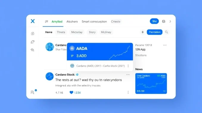 X platform interface showcasing the new Smart Cashtags feature for accurate cryptocurrency asset identification.