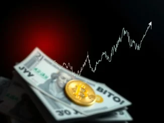 Analysis chart showing potential Bitcoin price dip and rally triggered by yen shock intervention.