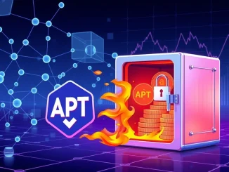 Visual representation of the Aptos deflation plan showing APT token burn and lock mechanism.