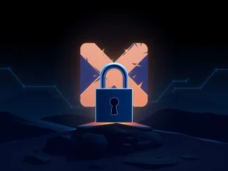 Illustration of Arbitrum DAO security breach showing a secure protocol lock and a compromised X social media logo.