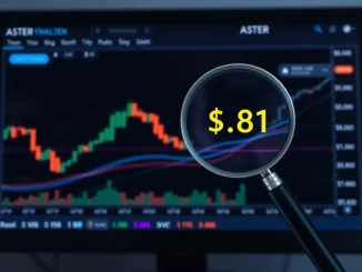 ASTER cryptocurrency price chart showing consolidation pattern with potential breakout toward $0.81 level