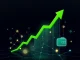 ASTER cryptocurrency price chart surging with a green arrow after a major wallet withdrawal.