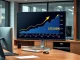 Financial analyst's monitor displaying Bernstein's $150,000 Bitcoin price target chart amid market data.