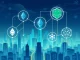Analysis of the best crypto to buy for 2026 showing blockchain technology and major altcoin logos.