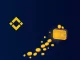 Illustration of Binance Alpha platform distributing LYN tokens in a cryptocurrency airdrop event.