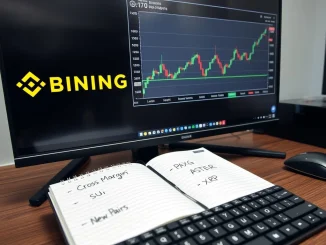 Binance cross margin trading interface showing new PAXG, ASTER, SUI, and XRP pairs on a professional trading desk.