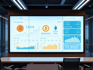 Binance Proof of Reserves dashboard showing Bitcoin, Ethereum, and Tether holdings for February 2025.