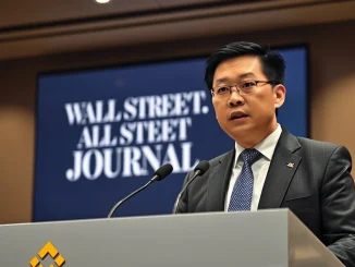 Binance CEO Richard Teng responds to WSJ compliance claims in a corporate setting.