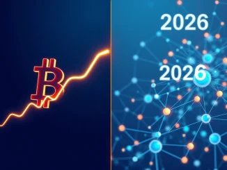Bitcoin and AI blockchain analysis for 2026 showing market trends and technology connections