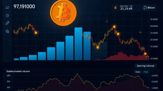 Data visualization of Bitcoin's prolonged correction and declining spot market demand.