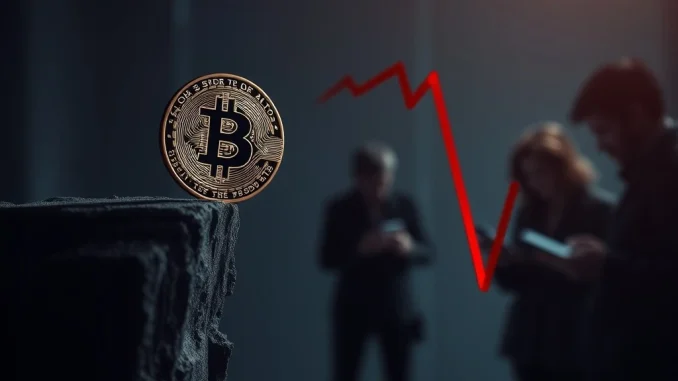 Bitcoin price crash analysis featuring Andrew Tate's investment loss and Peter Schiff's warning.