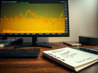Analyst's chart showing Bitcoin price dip and Peter Brandt's $42,000 support level analysis.