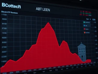 Analysis of sustained Bitcoin ETF outflows showing institutional retreat and market shift.