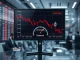 Chart showing Bitcoin and Ethereum crypto market losses amid extreme fear gauge reading.