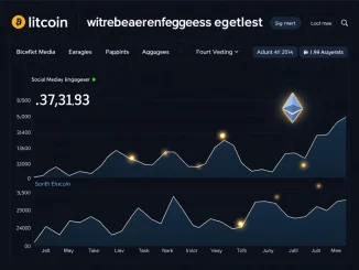 Data visualization showing Bitcoin and Ethereum social engagement dominance in cryptocurrency markets
