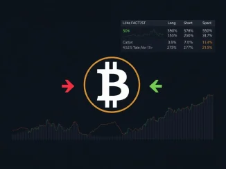 Bitcoin perpetual futures market data showing short positions slightly exceeding long positions across major exchanges