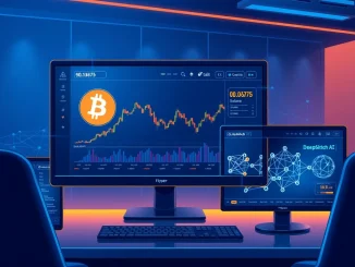 Bitcoin Hyper price analysis dashboard showing $0.013675 value with Solana Layer 2 and AI trading visualization