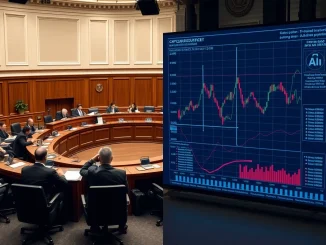 Bitcoin news analysis 2026 showing congressional investigation alongside cryptocurrency market data visualization