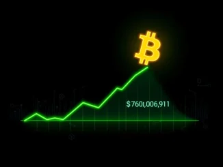 Bitcoin price chart showing a sharp rally breaking above the $76,000 milestone for the first time.