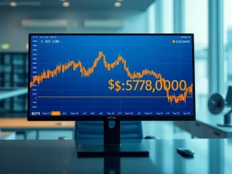 Bitcoin price chart showing a drop below $78,000 during a market correction.