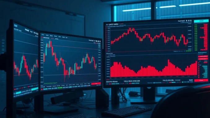 Bitcoin price chart analysis showing potential drop as Kalshi traders signal increased volatility.