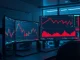 Bitcoin price chart analysis showing potential drop as Kalshi traders signal increased volatility.