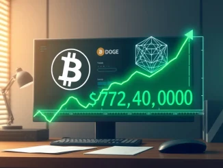 Bitcoin price news chart analysis showing BTC's rise alongside AI cryptocurrency project interest.