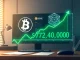 Bitcoin price news chart analysis showing BTC's rise alongside AI cryptocurrency project interest.