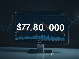 Bitcoin price chart analysis showing dip to $78,000 level due to stalled capital inflows.