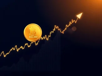 Bitcoin price chart analysis showing movement to $68,000 as traders take profits.