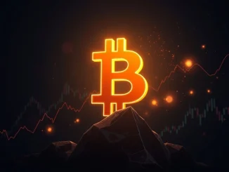 Bitcoin symbol rising powerfully, representing Bitcoin reclaiming $68,000 after market liquidation.